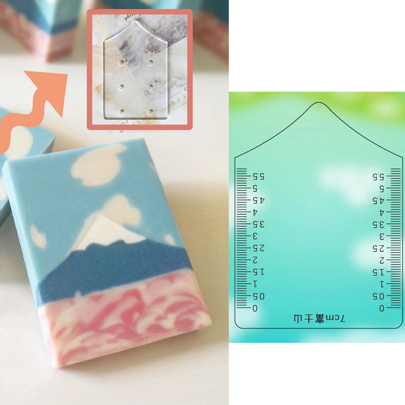 Soap Making Hobby - Grattoir côtelé à motif de montagne