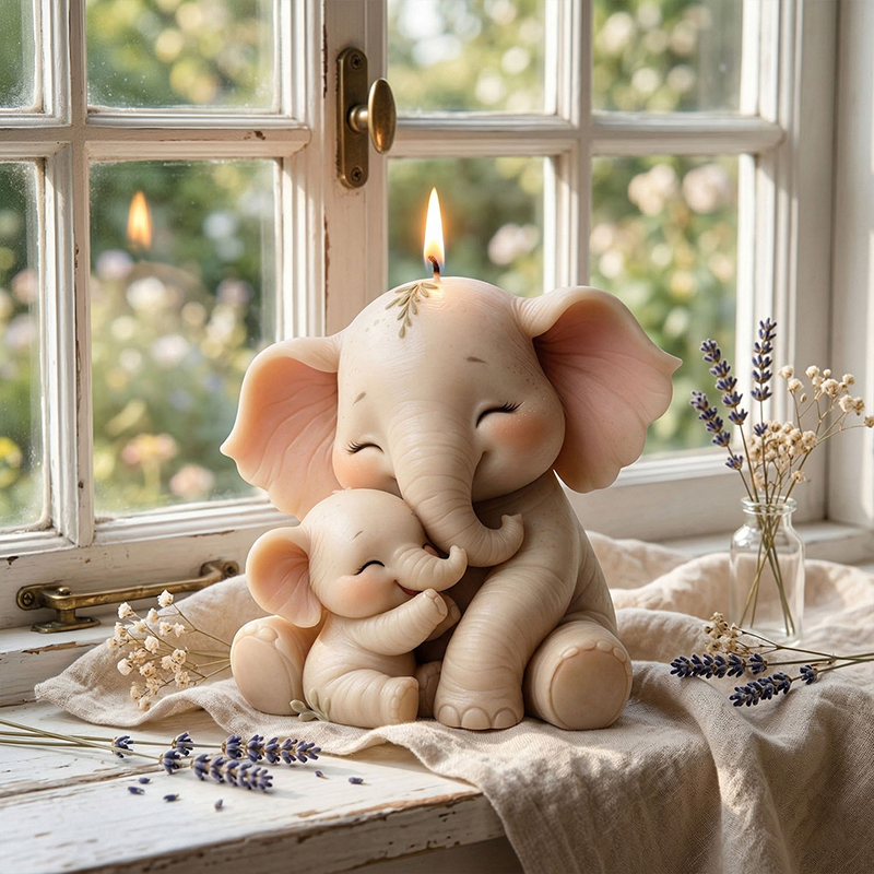 Soap Making Kit For Kids - Moule en silicone éléphant assis mignon