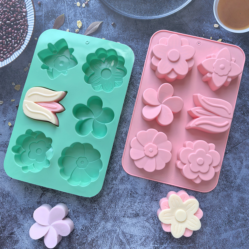 Soap Making Guide For Beginners - Moules en silicone pour fleurs, différents