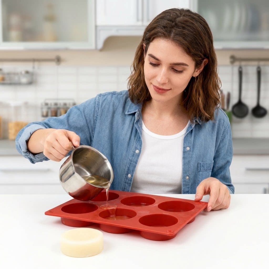 Moule à savon rond en silicone - Soap Making Guide For Beginners avis et prix